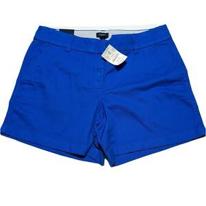 J.Crew 5” Shorts Womens Size 4 Blue Classic Chino NWT